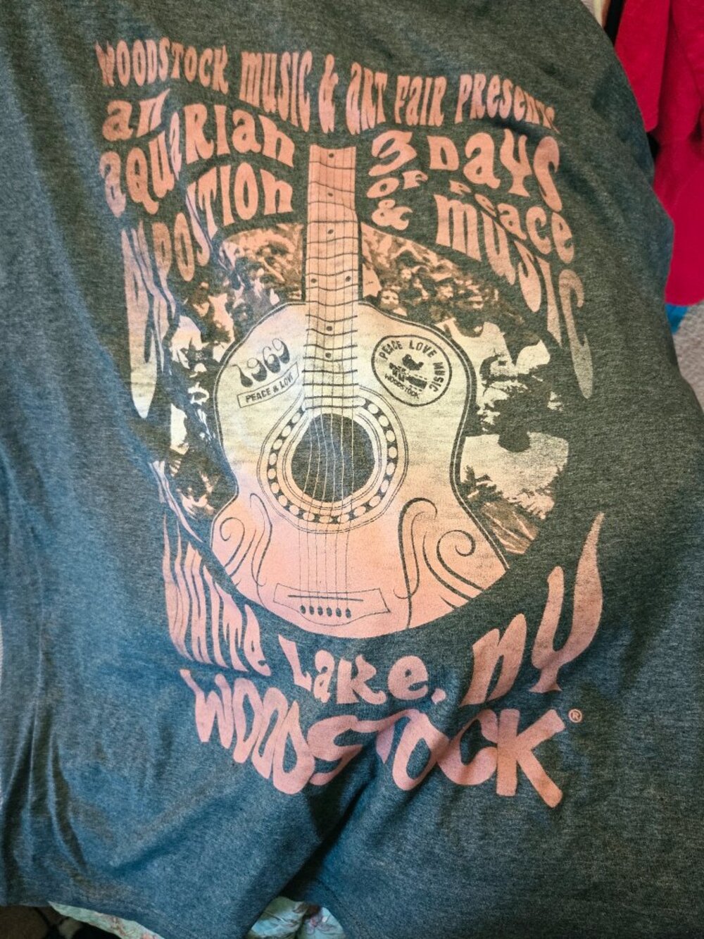 Woodstock Tee shirt/Unisex/ Size 2X/ Grey w/graphics